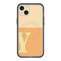 スリムプロテクションプレミアムケース with MagSafe［ オリジナル - initial two tone - Y orange ］