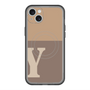 スリムプロテクションプレミアムケース with MagSafe［ オリジナル - initial two tone - Y brown ］