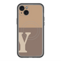 スリムプロテクションプレミアムケース with MagSafe［ オリジナル - initial two tone - Y brown ］