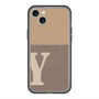 スリムプロテクションプレミアムケース with MagSafe［ オリジナル - initial two tone - Y brown ］