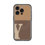 スリムプロテクションプレミアムケース with MagSafe［ オリジナル - initial two tone - Y brown ］