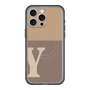 スリムプロテクションプレミアムケース with MagSafe［ オリジナル - initial two tone - Y brown ］