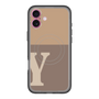 スリムプロテクションプレミアムケース with MagSafe［ オリジナル - initial two tone - Y brown ］