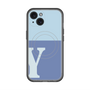 スリムプロテクションプレミアムケース with MagSafe［ オリジナル - initial two tone - Y blue ］