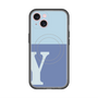 スリムプロテクションプレミアムケース with MagSafe［ オリジナル - initial two tone - Y blue ］