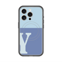 スリムプロテクションプレミアムケース with MagSafe［ オリジナル - initial two tone - Y blue ］