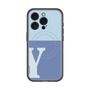 スリムプロテクションプレミアムケース with MagSafe［ オリジナル - initial two tone - Y blue ］
