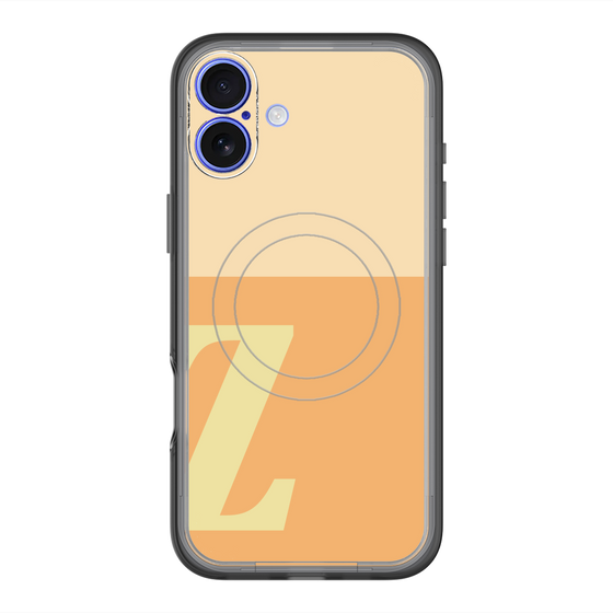 スリムプロテクションプレミアムケース with MagSafe［ オリジナル - initial two tone - Z orange ］