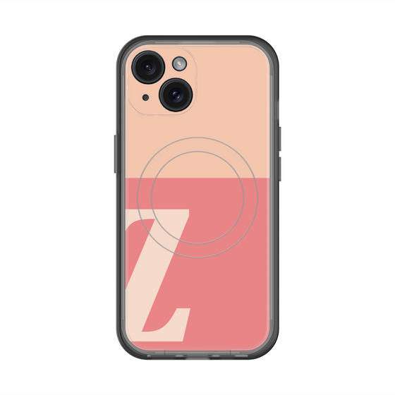 スリムプロテクションプレミアムケース with MagSafe［ オリジナル - initial two tone - Z pink ］