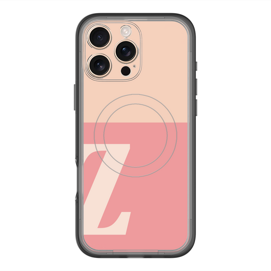 スリムプロテクションプレミアムケース with MagSafe［ オリジナル - initial two tone - Z pink ］