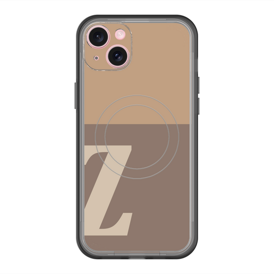 スリムプロテクションプレミアムケース with MagSafe［ オリジナル - initial two tone - Z brown ］