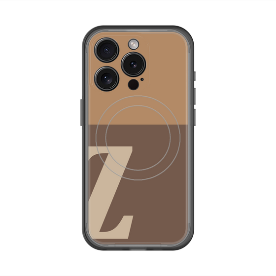 スリムプロテクションプレミアムケース with MagSafe［ オリジナル - initial two tone - Z brown ］