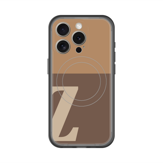 スリムプロテクションプレミアムケース with MagSafe［ オリジナル - initial two tone - Z brown ］