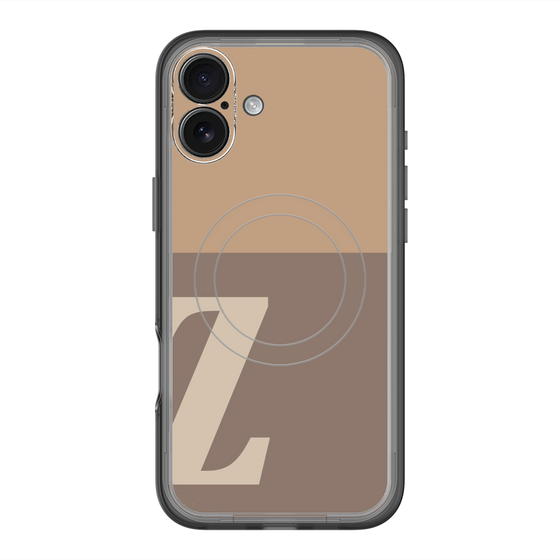 スリムプロテクションプレミアムケース with MagSafe［ オリジナル - initial two tone - Z brown ］