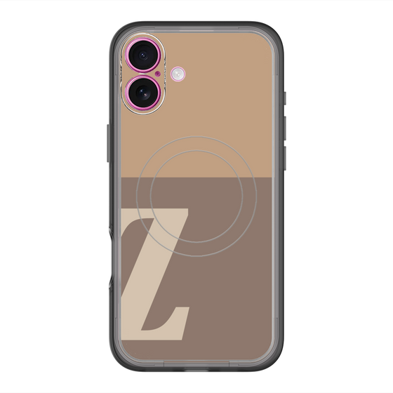 スリムプロテクションプレミアムケース with MagSafe［ オリジナル - initial two tone - Z brown ］