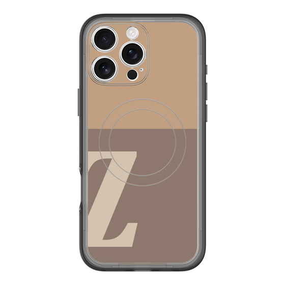 スリムプロテクションプレミアムケース with MagSafe［ オリジナル - initial two tone - Z brown ］