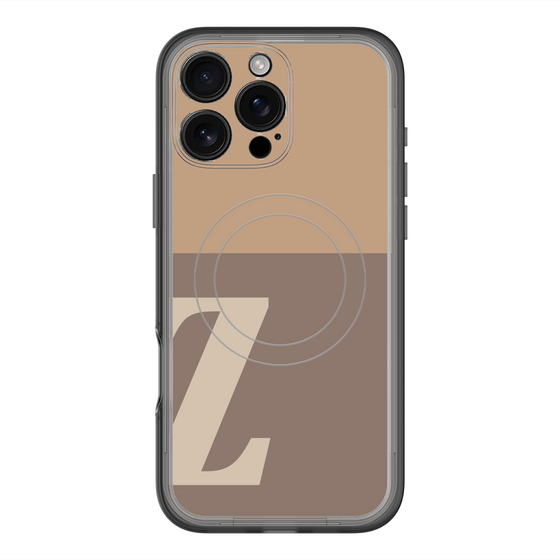 スリムプロテクションプレミアムケース with MagSafe［ オリジナル - initial two tone - Z brown ］