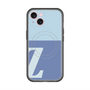 スリムプロテクションプレミアムケース with MagSafe［ オリジナル - initial two tone - Z blue ］