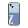 スリムプロテクションプレミアムケース with MagSafe［ オリジナル - initial two tone - Z blue ］