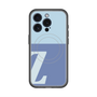 スリムプロテクションプレミアムケース with MagSafe［ オリジナル - initial two tone - Z blue ］