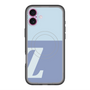 スリムプロテクションプレミアムケース with MagSafe［ オリジナル - initial two tone - Z blue ］