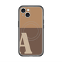 スリムプロテクションプレミアムケース with MagSafe［ オリジナル - initial two tone - A brown ］