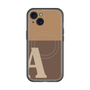 スリムプロテクションプレミアムケース with MagSafe［ オリジナル - initial two tone - A brown ］
