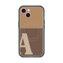 スリムプロテクションプレミアムケース with MagSafe［ オリジナル - initial two tone - A brown ］