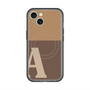 スリムプロテクションプレミアムケース with MagSafe［ オリジナル - initial two tone - A brown ］