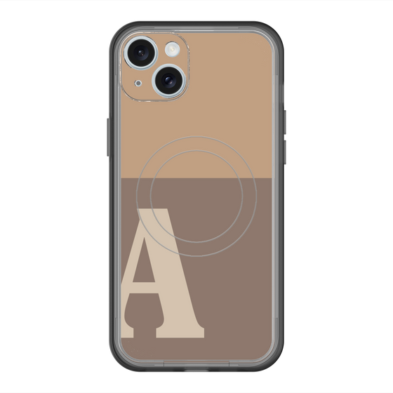 スリムプロテクションプレミアムケース with MagSafe［ オリジナル - initial two tone - A brown ］