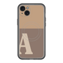 スリムプロテクションプレミアムケース with MagSafe［ オリジナル - initial two tone - A brown ］