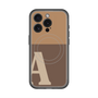 スリムプロテクションプレミアムケース with MagSafe［ オリジナル - initial two tone - A brown ］