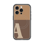 スリムプロテクションプレミアムケース with MagSafe［ オリジナル - initial two tone - A brown ］