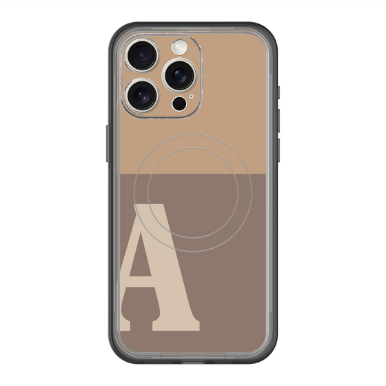 スリムプロテクションプレミアムケース with MagSafe［ オリジナル - initial two tone - A brown ］