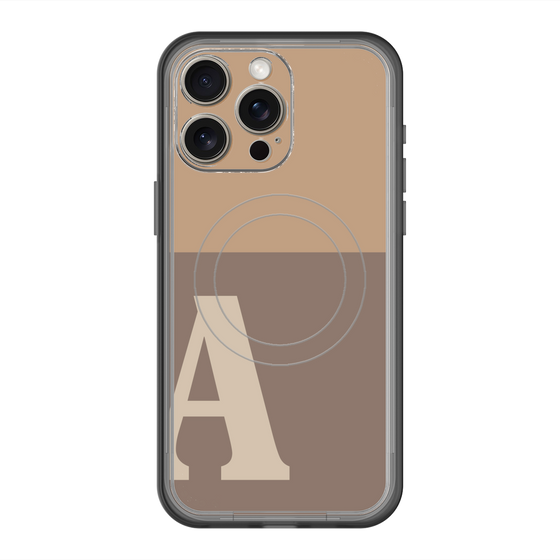 スリムプロテクションプレミアムケース with MagSafe［ オリジナル - initial two tone - A brown ］