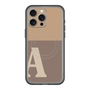 スリムプロテクションプレミアムケース with MagSafe［ オリジナル - initial two tone - A brown ］