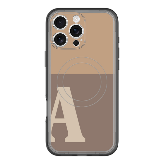 スリムプロテクションプレミアムケース with MagSafe［ オリジナル - initial two tone - A brown ］