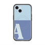 スリムプロテクションプレミアムケース with MagSafe［ オリジナル - initial two tone - A blue ］
