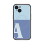スリムプロテクションプレミアムケース with MagSafe［ オリジナル - initial two tone - A blue ］