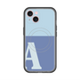 スリムプロテクションプレミアムケース with MagSafe［ オリジナル - initial two tone - A blue ］