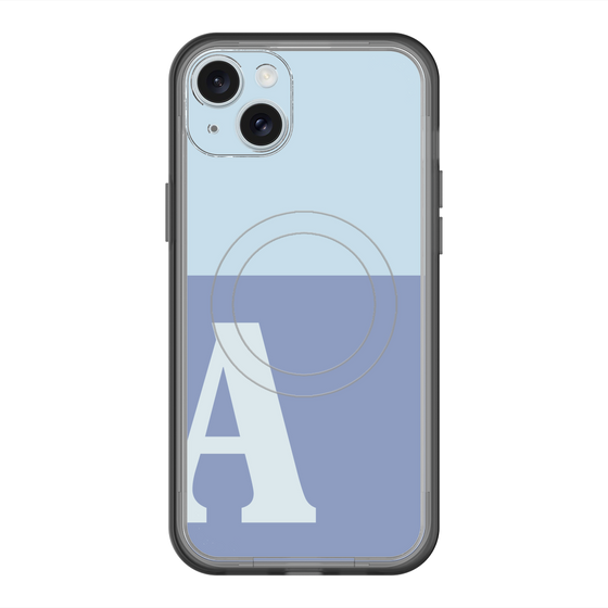スリムプロテクションプレミアムケース with MagSafe［ オリジナル - initial two tone - A blue ］