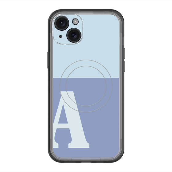 スリムプロテクションプレミアムケース with MagSafe［ オリジナル - initial two tone - A blue ］