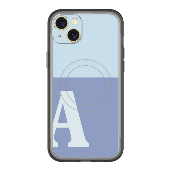 スリムプロテクションプレミアムケース with MagSafe［ オリジナル - initial two tone - A blue ］