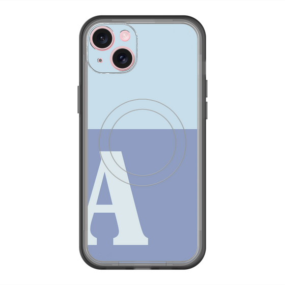 スリムプロテクションプレミアムケース with MagSafe［ オリジナル - initial two tone - A blue ］