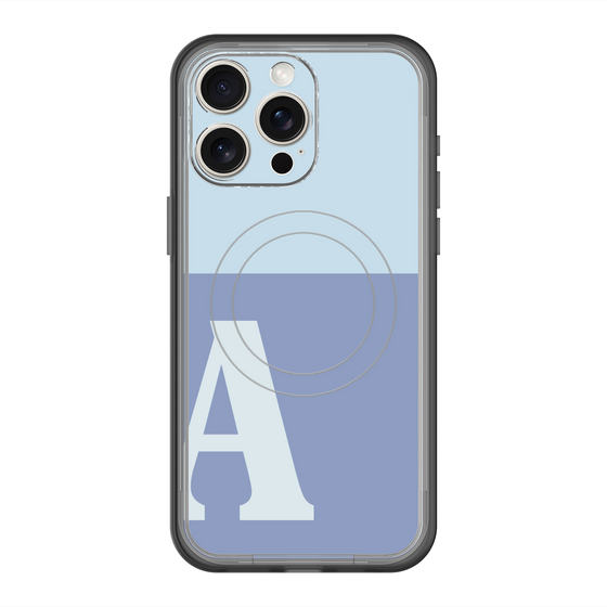 スリムプロテクションプレミアムケース with MagSafe［ オリジナル - initial two tone - A blue ］