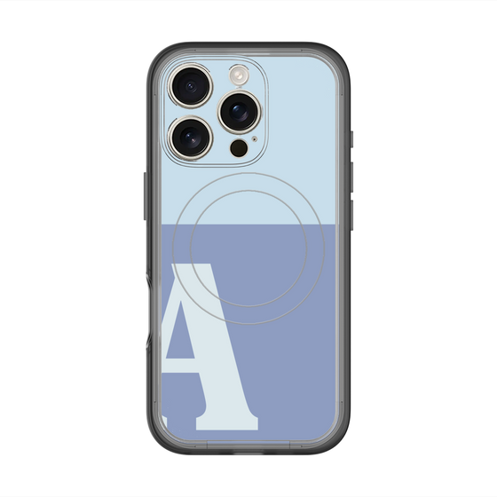 スリムプロテクションプレミアムケース with MagSafe［ オリジナル - initial two tone - A blue ］