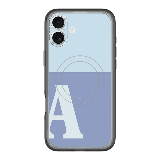 スリムプロテクションプレミアムケース with MagSafe［ オリジナル - initial two tone - A blue ］