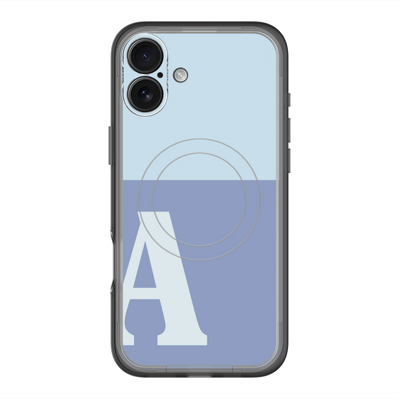 スリムプロテクションプレミアムケース with MagSafe［ オリジナル - initial two tone - A blue ］