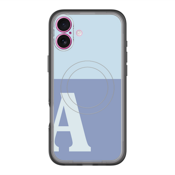 スリムプロテクションプレミアムケース with MagSafe［ オリジナル - initial two tone - A blue ］