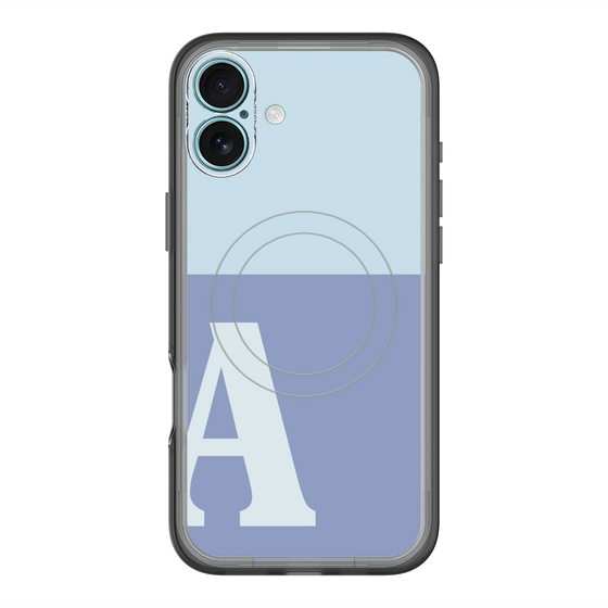 スリムプロテクションプレミアムケース with MagSafe［ オリジナル - initial two tone - A blue ］